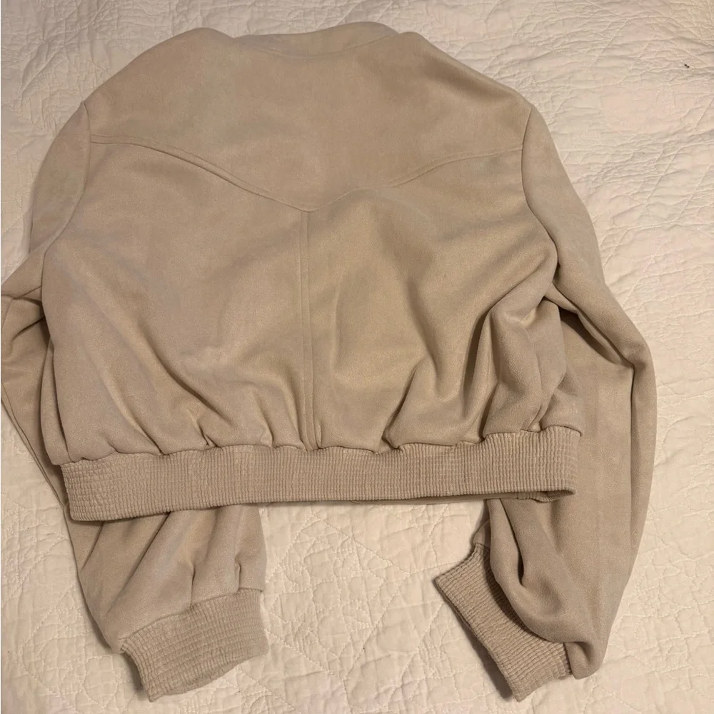 Truth Women's Beige Bomber Jacket - Picture 2 of 2